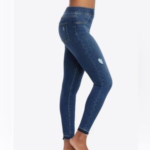 Spanx skinny distressed jeans